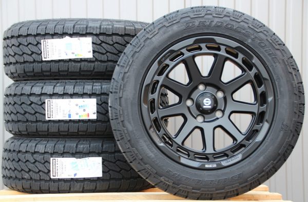 Räder Alufelgen Sparco Gravel schwarz 17 Zoll + Bridgestone Dueler AT-002 All Terrain Off Road