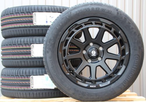 Räder Alufelgen Sparco Gravel schwarz 17 Zoll + Continental Sommerreifen