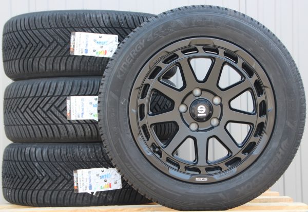 Räder Alufelgen Sparco Gravel 17 Zoll schwarz matt 235/55 R17 Hankook Allwetterreifen