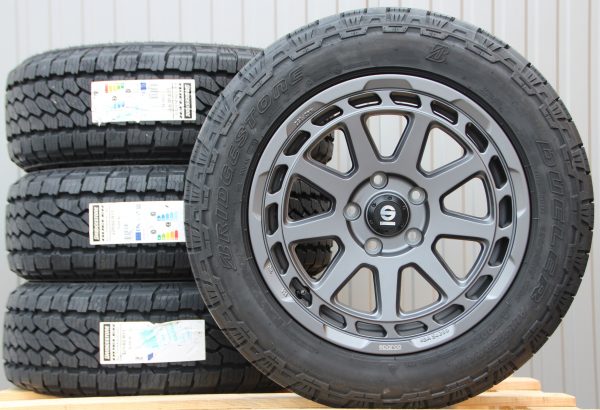 Räder Alufelgen Sparco Gravel graphit 17 Zoll + Bridgestone Dueler AT-002 All Terrain Off Road