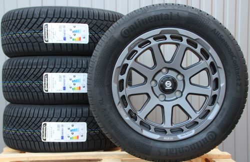 Sparco Gravel 8x17 matt graphite 235 55 17 Continental AllSeason Contact-2 Räder Alufelgen Sparco Gravel grau 17 Zoll + Continental Allwetterreifen