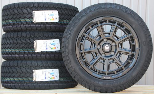 Sparco Sterrato 8x17 ET45 matt black 235 55 17 General Grabber AT3 Räder Alufelgen Sparco Sterrato 17 Zoll + General Grabber AT3 All Terrain Off Road Reifen