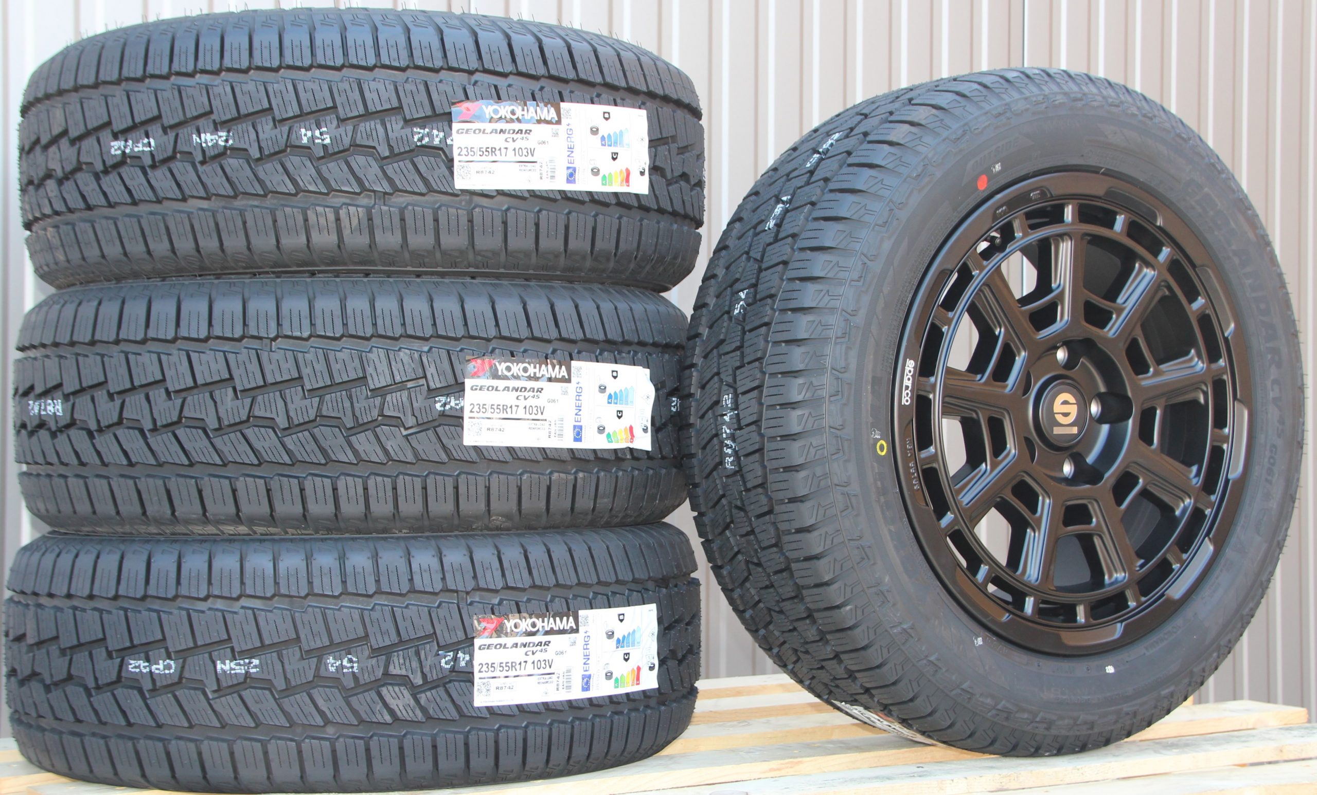 Räder Alufelgen Sparco Sterrato 17 Zoll + Yokohama G-061 4CV Off Road Reifen Allwetterreifen – Bild 2