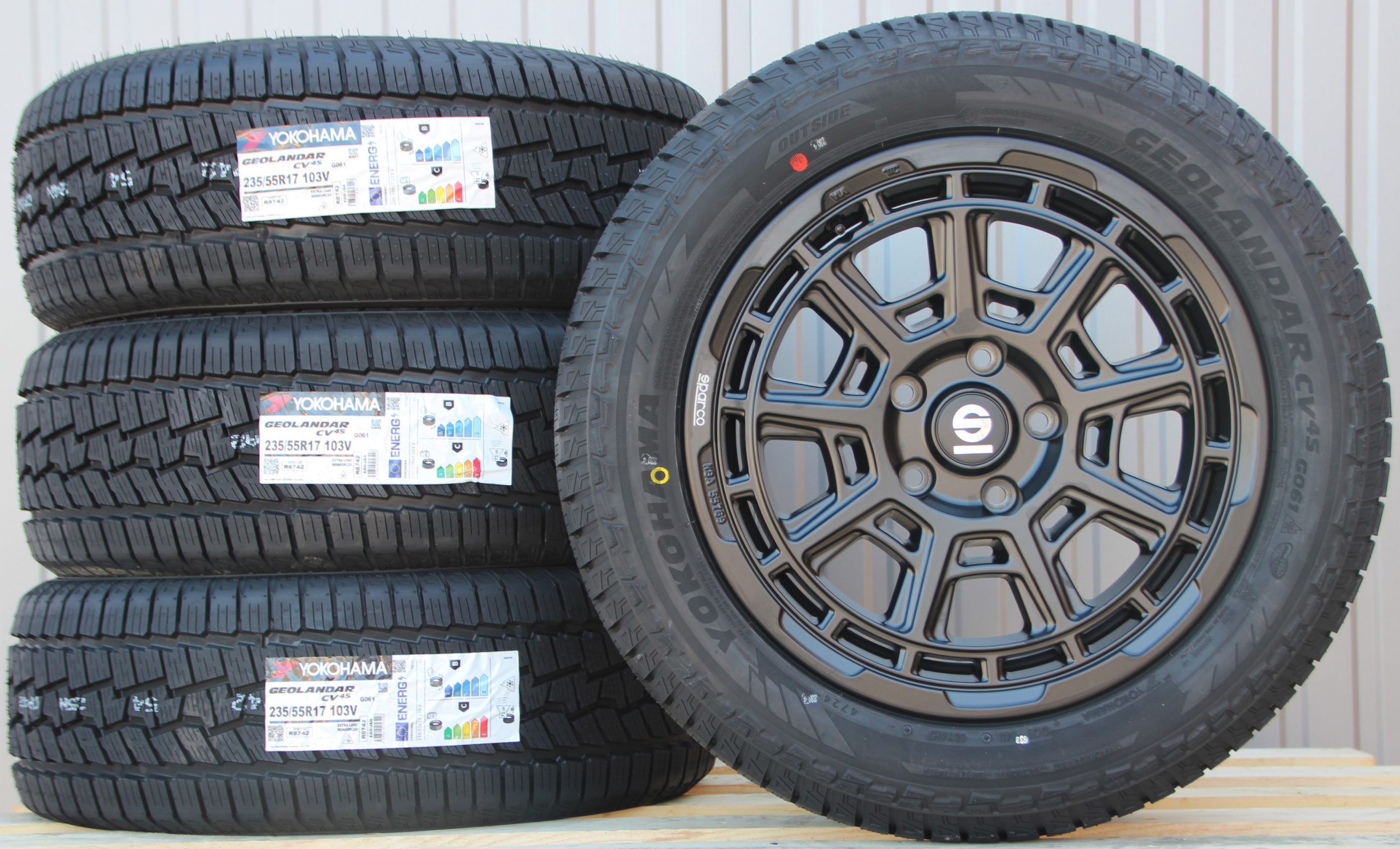 Räder Alufelgen Sparco Sterrato 17 Zoll + Yokohama G-061 4CV Off Road Reifen Allwetterreifen