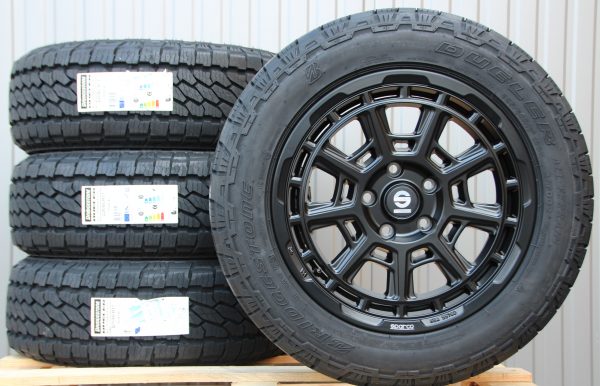 Räder Alufelgen Sparco Sterrato schwarz 17 Zoll + Bridgestone Dueler AT-002 All Terrain Off Road