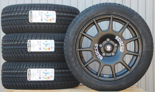 Räder Sparco Terra schwarz 18 Zoll Alufelgen + Continental Winterreifen
