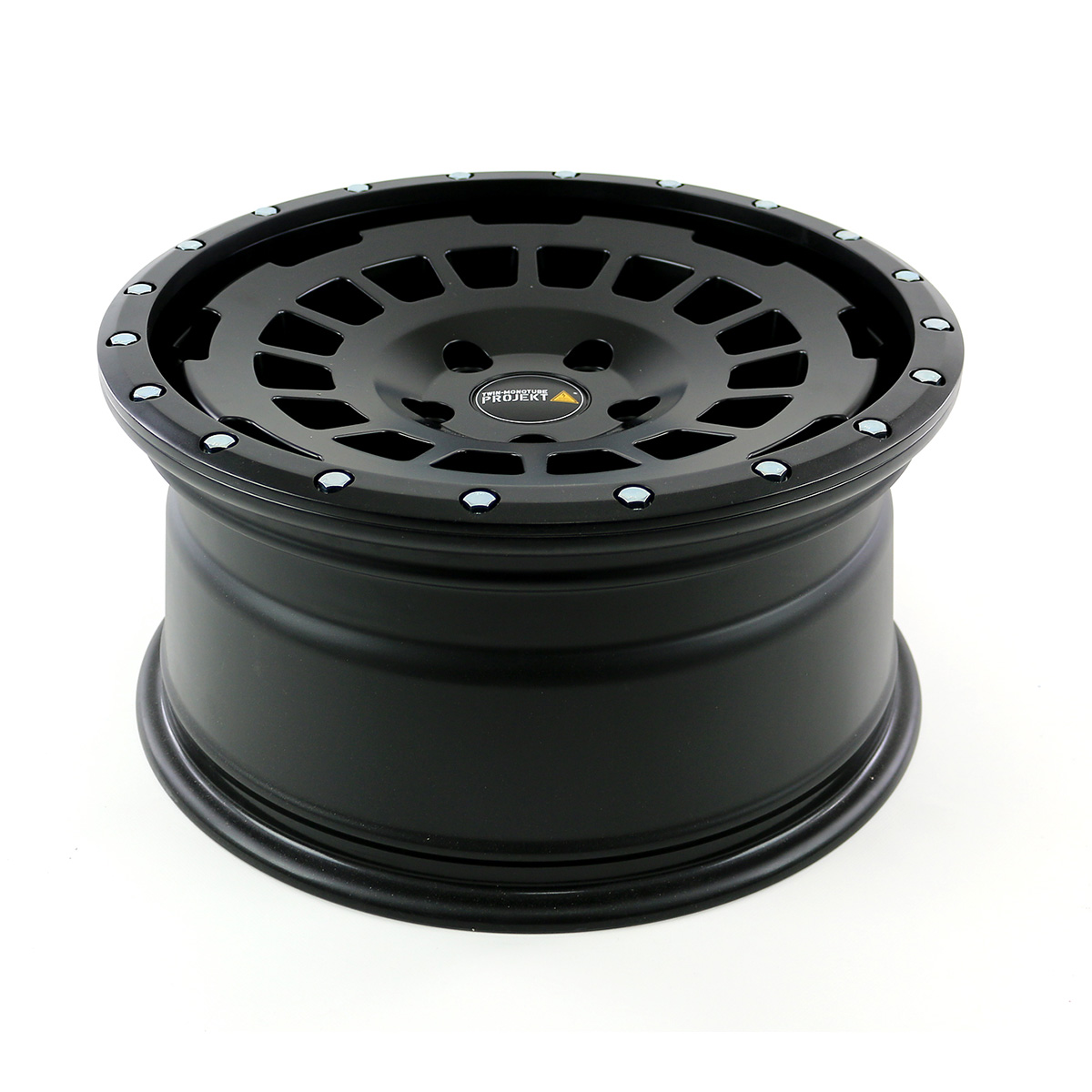 Alufelgen Twin Monotube Projekt AT1 8x17 ET40 mit Anfahrschutz schwarz seidenmatt – Bild 3