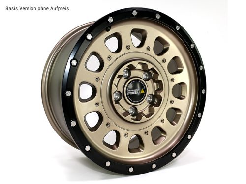 Twin Monotube Projekt AT3 8x17 Terra mit Ring I Alufelgen Twin Monotube Projekt AT3 8x17 ET40 mit Anfahrschutz Terra