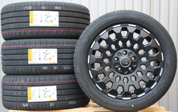 Satz Räder Alufelgen MSW99 18 Zoll schwarz matt Lip polished + Pirelli PZero PZ4 Sommerreifen – Bild 3