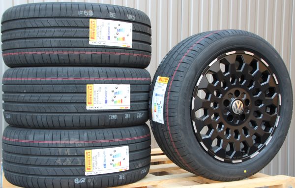 Satz Räder Alufelgen MSW99 18 Zoll schwarz matt Lip polished + Pirelli PZero PZ4 Sommerreifen – Bild 2