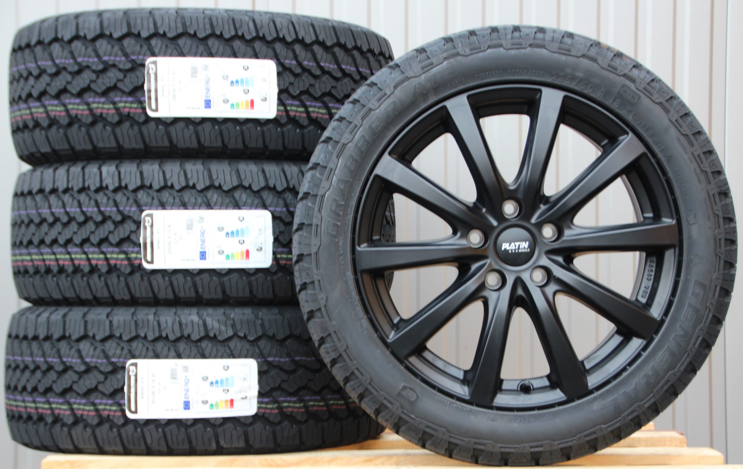 18 Zoll Räder Alufelgen Platin P69 schwarz + General Grabber AT3 All Terrain mit ABE – Bild 4