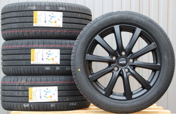 Satz Räder Alufelgen Platin P69 18 Zoll schwarz matt + Pirelli PZero PZ4 Sommerreifen