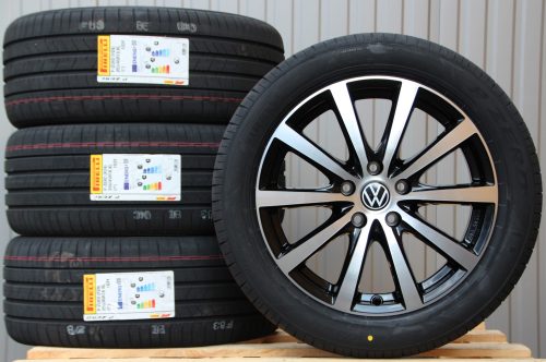 Satz Räder Alufelgen Platin P69 18 Zoll schwarz poliert + Pirelli PZero PZ4 Sommerreifen