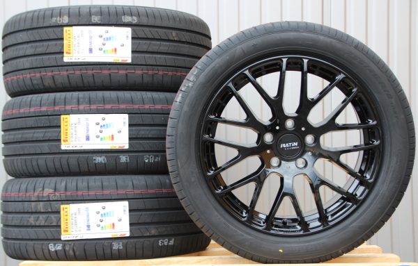 Satz Räder Alufelgen Platin P70 18 Zoll schwarz glanz + Pirelli PZero PZ4 Sommerreifen