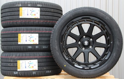Satz Räder Alufelgen Sparco Gravel 18 Zoll schwarz matt + Pirelli PZero PZ4 Sommerreifen