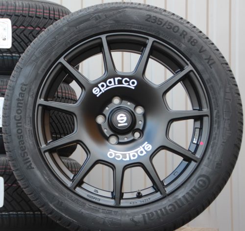 Alufelgen Sparco Terra schwarz 18 Zoll + Continental AllSeason Contact-2 Allwetterreifen