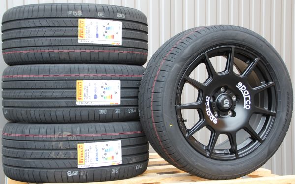 Satz Räder Alufelgen Sparco Terra 18 Zoll schwarz matt + Pirelli PZero PZ4 Sommerreifen - Image 2