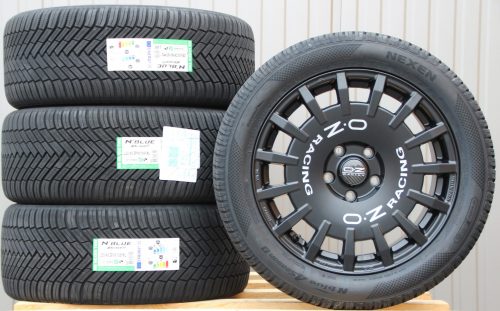 OZ Rally Racing 8x18 black 255 45 18 Nexen N`Fera AllSeason-2 Satz Räder Alufelgen OZ Rally Racing Van schwarz 18 Zoll + Nexen Allwetterreifen