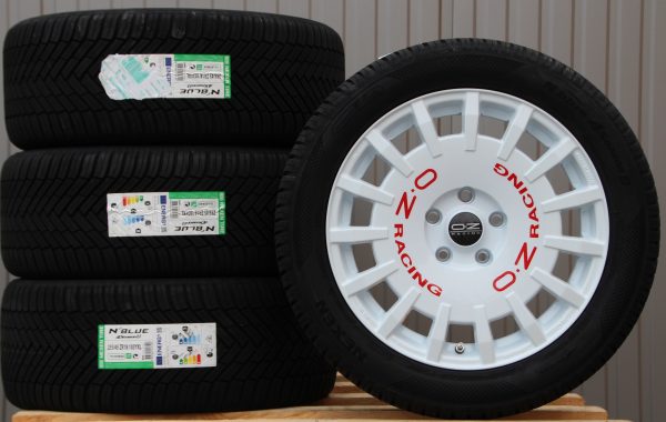Satz Räder Alufelgen OZ Rally Racing Van weiß 18 Zoll + Nexen Allwetterreifen