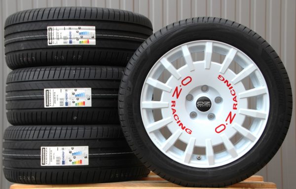 Satz Räder Alufelgen OZ Rally Racing Van weiß 18 Zoll + Bridgestone Sommerreifen – Bild 2