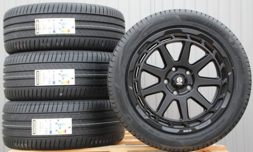 Satz Räder Alufelgen Sparco Gravel schwarz 18 Zoll + Bridgestone Sommerreifen