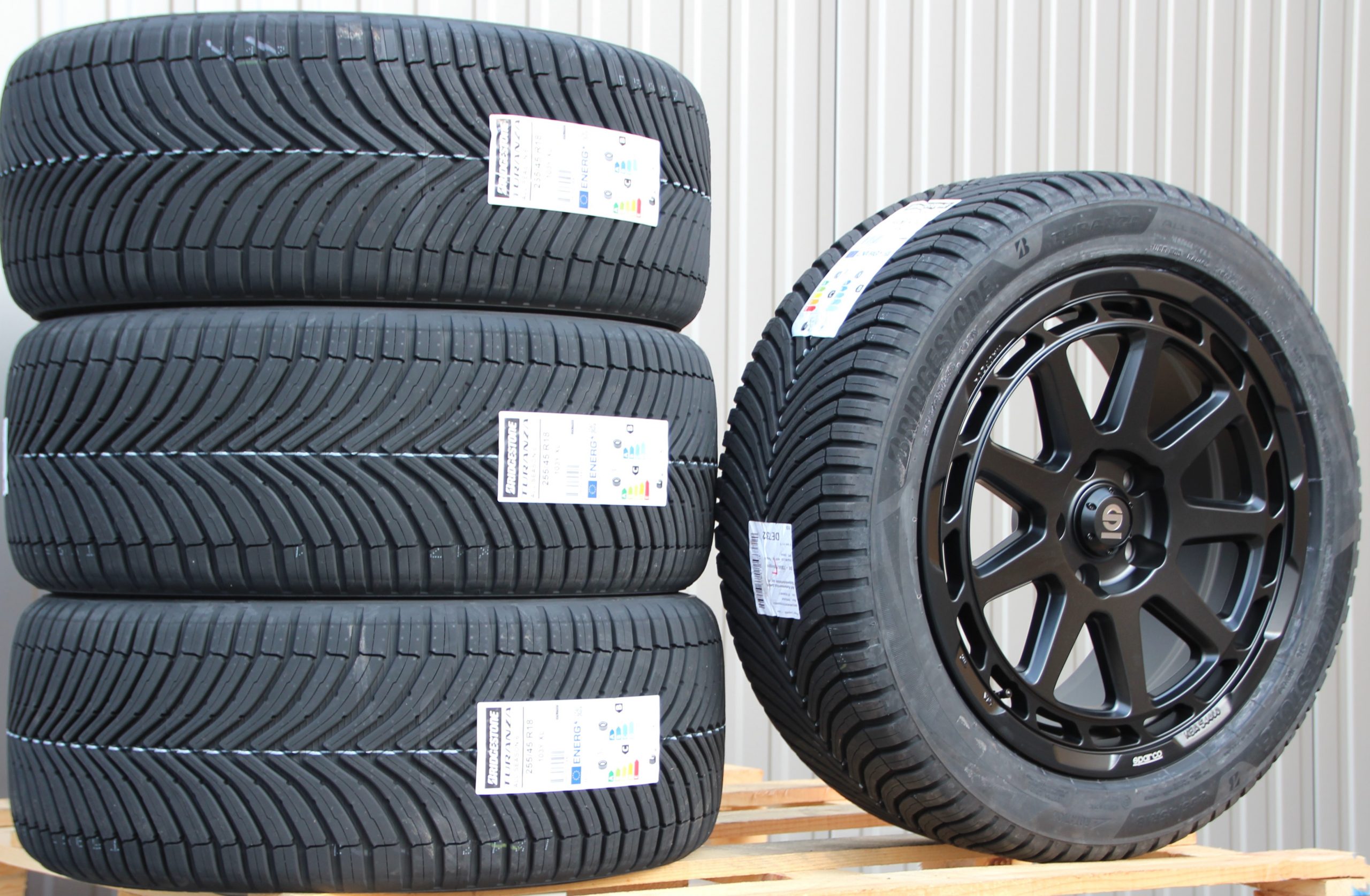 Alufelgen Sparco Gravel schwarz 18 Zoll + Bridgestone Allwetterreifen – Bild 2