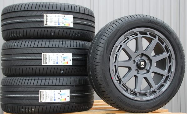 Satz Räder Alufelgen Sparco Gravel grau 18 Zoll + Bridgestone Sommerreifen – Bild 2