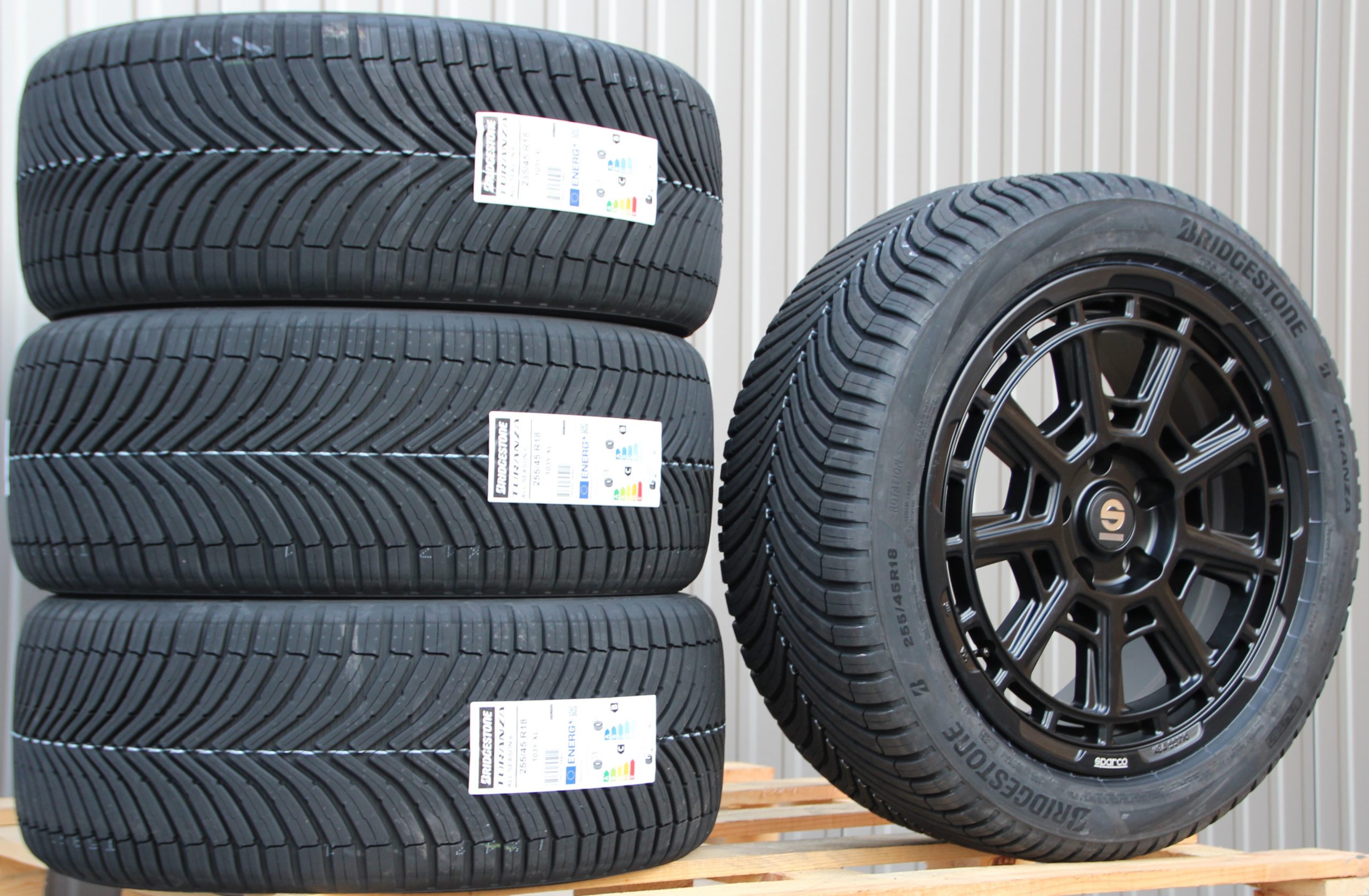 Alufelgen Sparco Sterrato schwarz 18 Zoll + Bridgestone Allwetterreifen – Bild 2