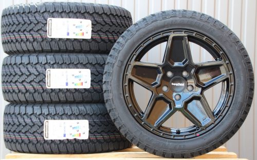 18 Zoll Räder Alufelgen Supermetal Rocket gloss black + General Grabber AT3 All Terrain Reifen