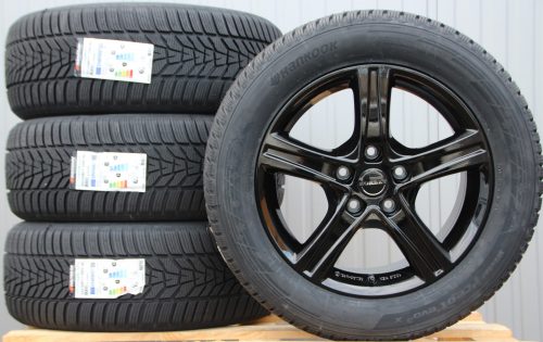 Räder Alufelgen Borbet CWD 17 Zoll schwarz + Hankook Winterreifen