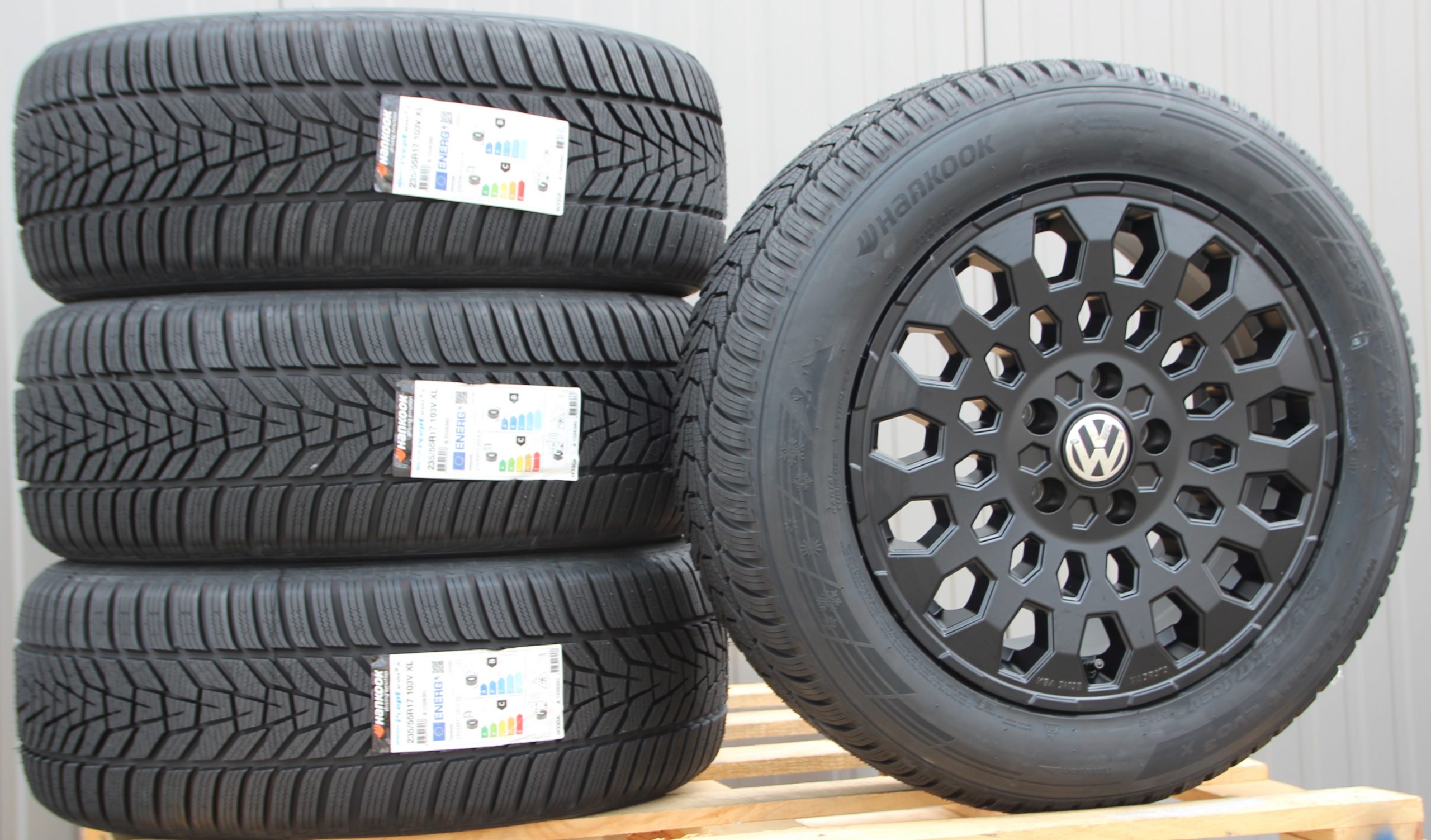 Räder Alufelgen MSW99 schwarz 17 Zoll + Hankook Winterreifen – Bild 2