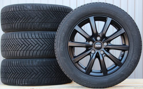 Räder Alufelgen Platin P69 17 Zoll schwarz + Hankook Winterreifen