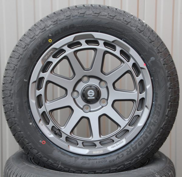 Räder Alufelgen Sparco Gravel 17 Zoll matt grau 235/55 R17 Hankook Winterreifen
