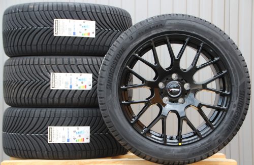 Autec Nimah 8x18 schwarz 255 45 18 Bridgestone Turanza All Season 6 18 Zoll Räder Alufelgen Autec Nimah schwarz+ Bridgestone Allwetterreifen