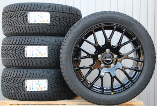 Räder Alufelgen Autec Nimah 18 Zoll schwarz 255/45 R18 Hankook Winterreifen