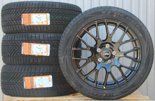 Autec Nimah 8x18 schwarz 255 45 18 Tracmax Trac Saver 18 Zoll Räder Alufelgen Autec Nimah schwarz+ Allwetterreifen 255/45 R18 103Y