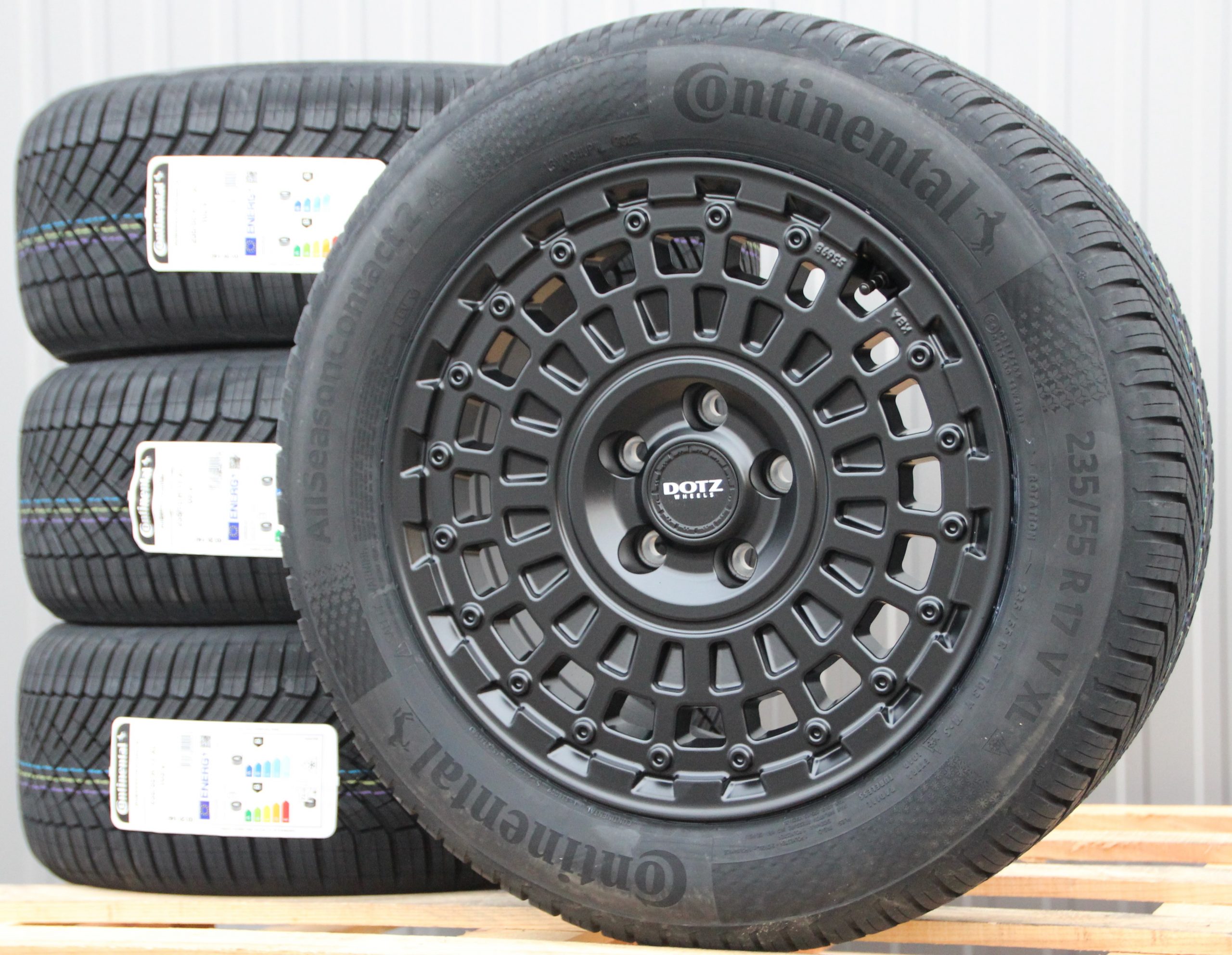 Räder Alufelgen DOTZ Talara 17 Zoll schwarz + Continental Allwetterreifen – Bild 2