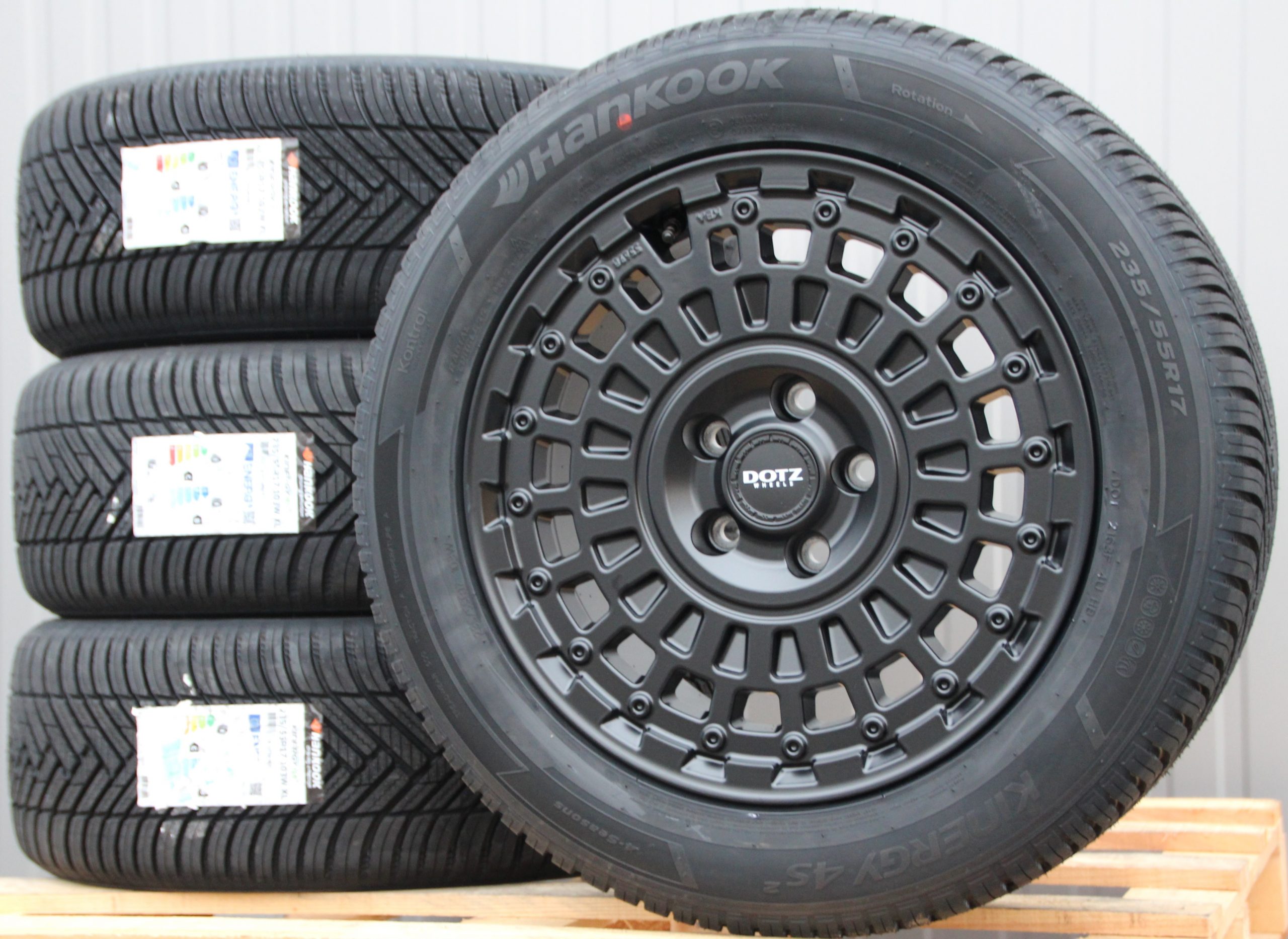 Räder Alufelgen DOTZ Talara 17 Zoll schwarz + Hankook Allwetterreifen – Bild 2
