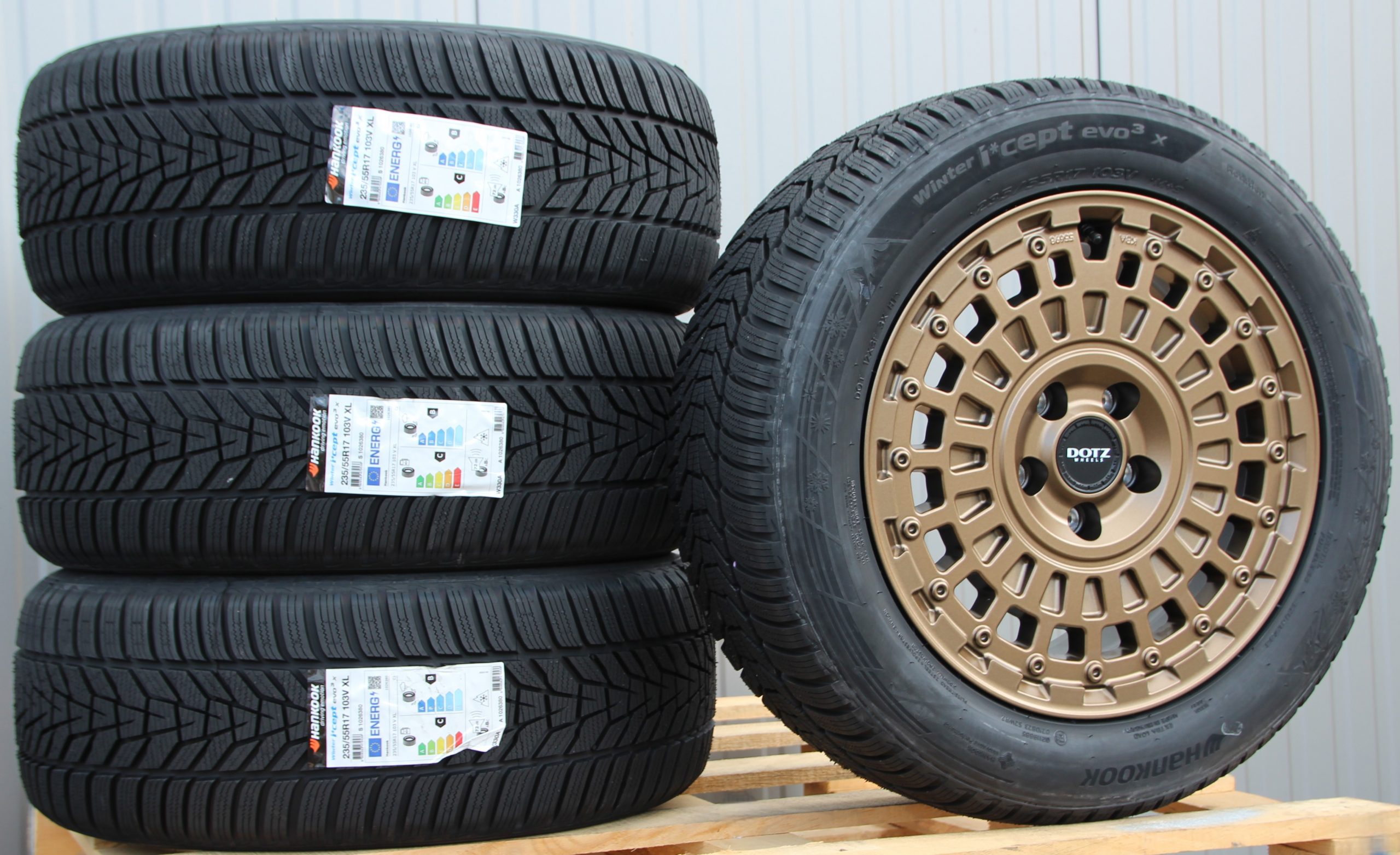 Räder Alufelgen DOTZ Talara 17 Zoll bronze + Hankook Winterreifen – Bild 2