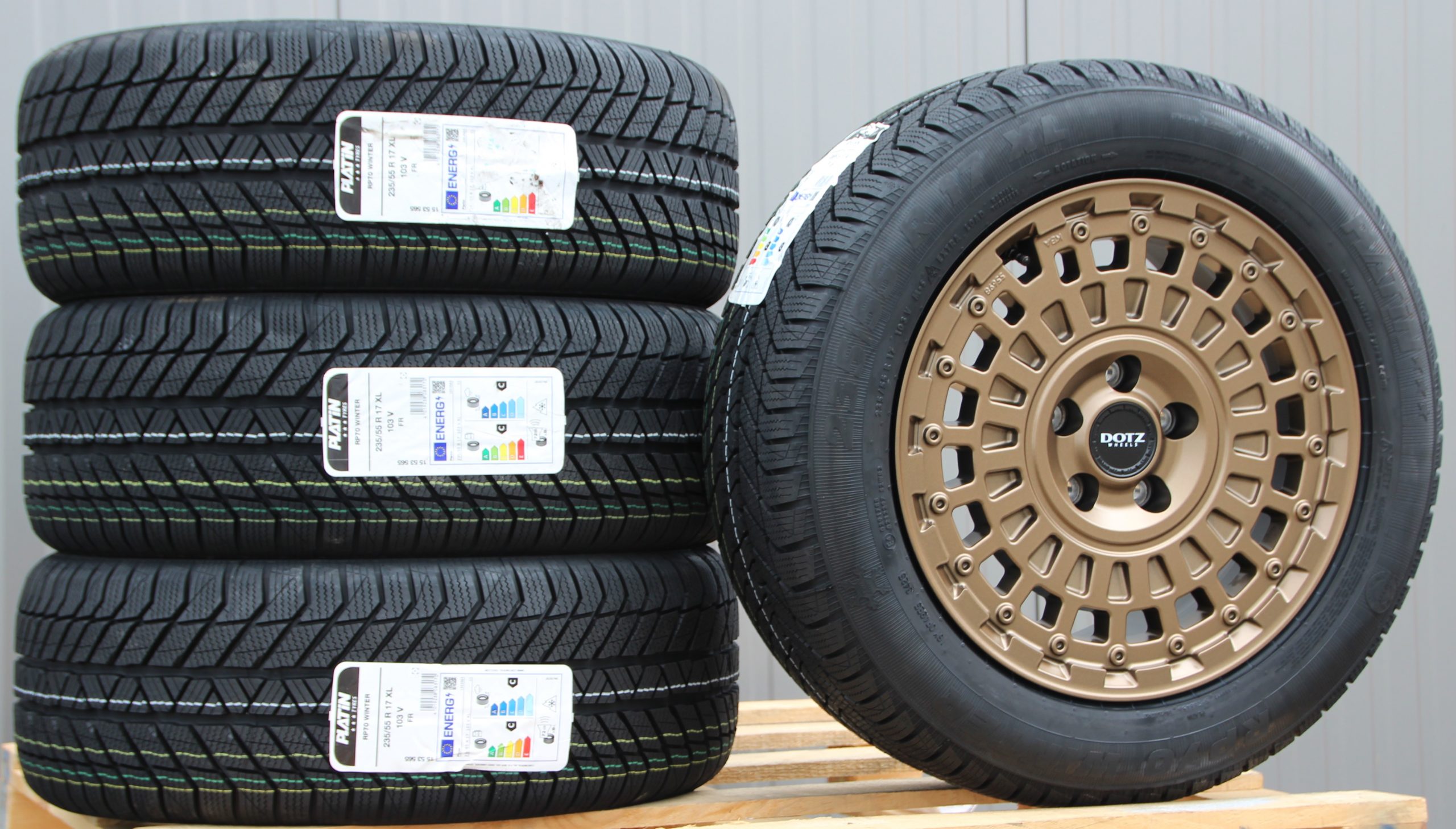 Räder Alufelgen Dotz Talara 17 Zoll bronze + Winterreifen Platin RP-70 – Bild 2