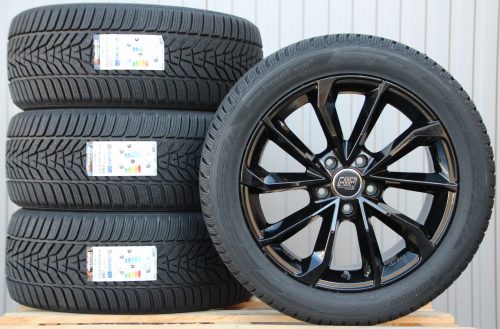 Räder Alufelgen MSW42 18 Zoll schwarz glänzend 255/45 R18 Hankook Winterreifen