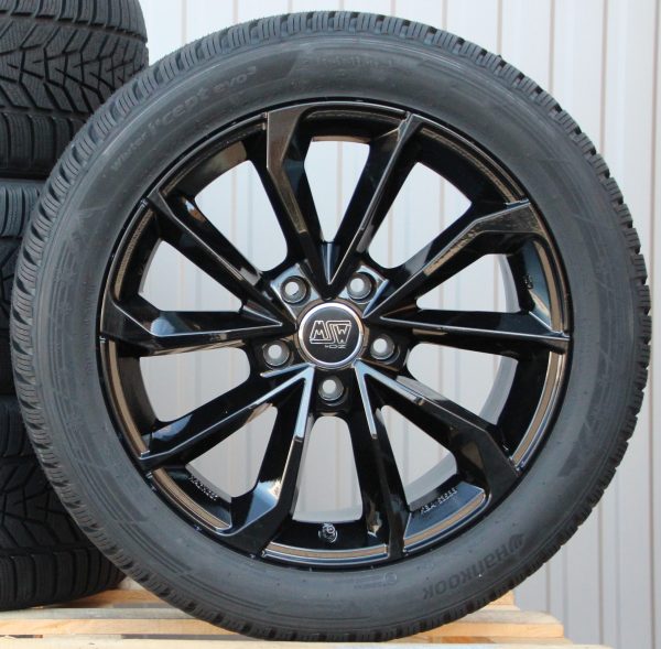 Räder Alufelgen MSW42 18 Zoll gloss black 255/45 R18 Winterreifen