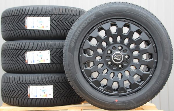 Räder Alufelgen MSW99 17 Zoll schwarz matt 235/55 R17 Hankook Allwetterreifen – Bild 3