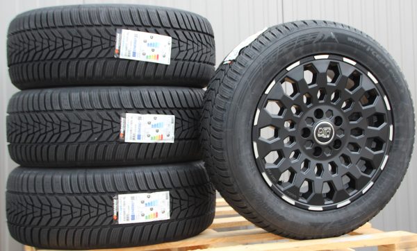 Räder Alufelgen MSW99 schwarz poliert 17 Zoll + Hankook Winterreifen – Bild 3