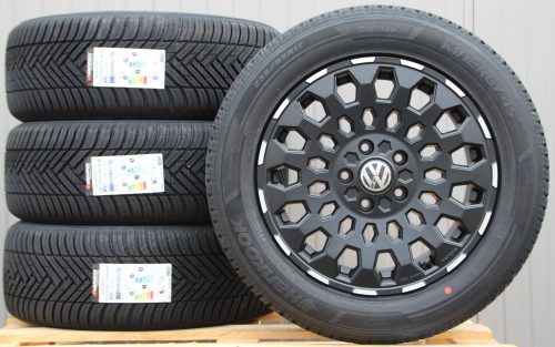 Räder Alufelgen MSW99 17 Zoll schwarz matt poliert 235/55 R17 Hankook Allwetterreifen