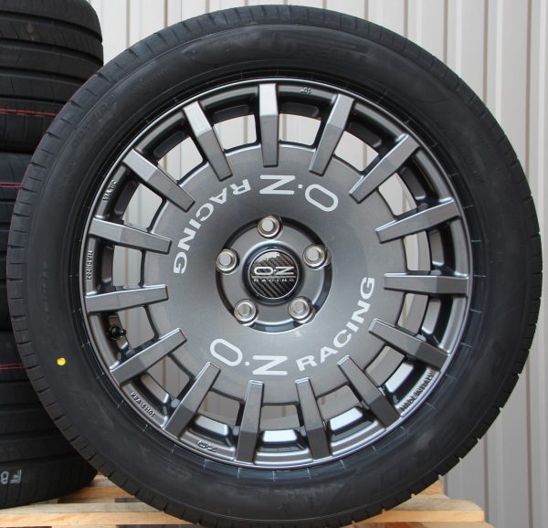 Satz Räder Alufelgen OZ Rally Racing Van 18 Zoll graphite + Platin Sommerreifen