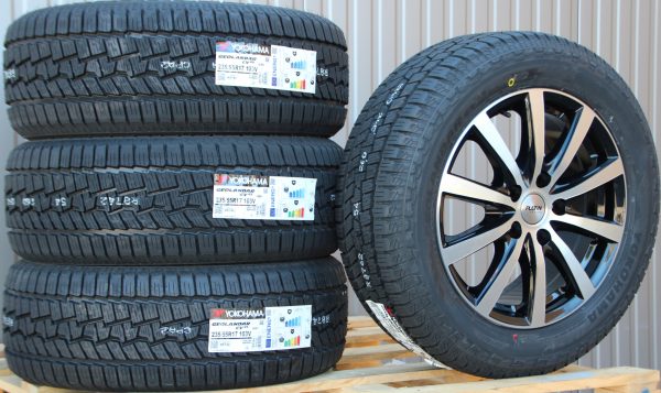 Räder Alufelgen Platin P69 schwarz poliert 17 Zoll + Yokohama Geolandar G061 Allwetterreifen Off Road – Bild 2