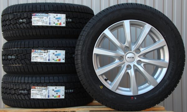 Räder Alufelgen Platin P69 silber 17 Zoll + Yokohama Geolandar G061 Allwetterreifen Off Road