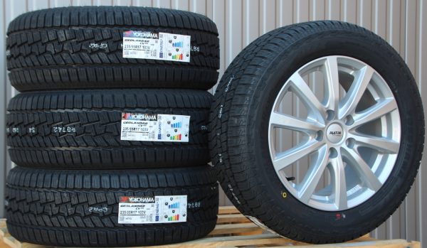 Räder Alufelgen Platin P69 silber 17 Zoll + Yokohama Geolandar G061 Allwetterreifen Off Road – Bild 2