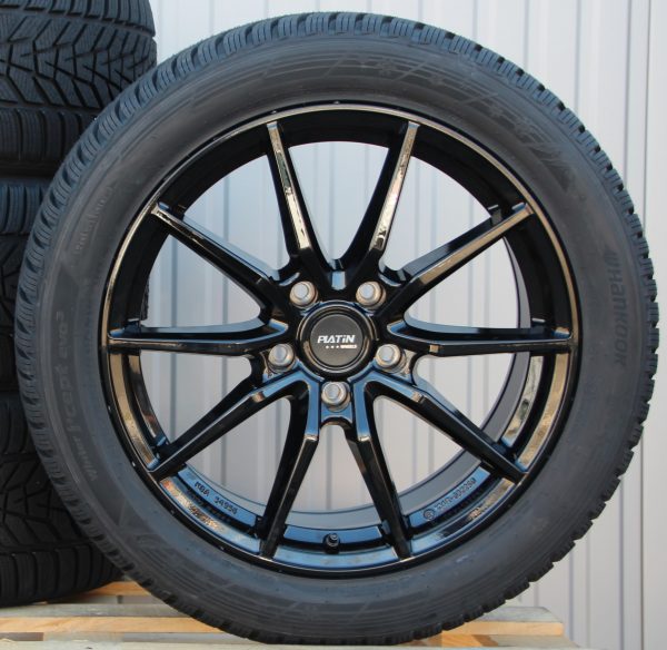 Räder Alufelgen P109 18 Zoll schwarz glänzend 255/45 R18 Winterreifen